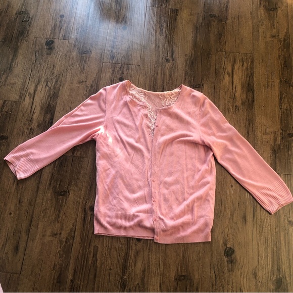 Women’s Pink 3/4 quarter sleeve sweater - Picture 4 of 7